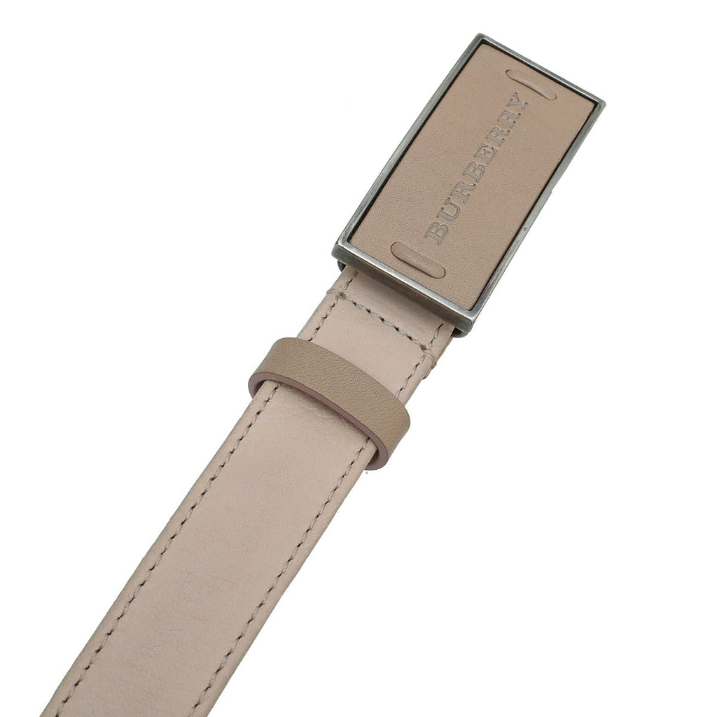 Burberry Light Pink Logo Buckle Belt 44
