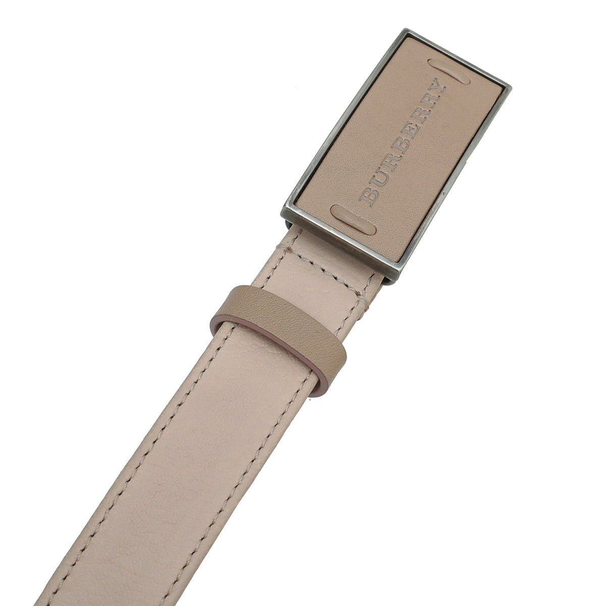 Burberry Light Pink Logo Buckle Belt 44
