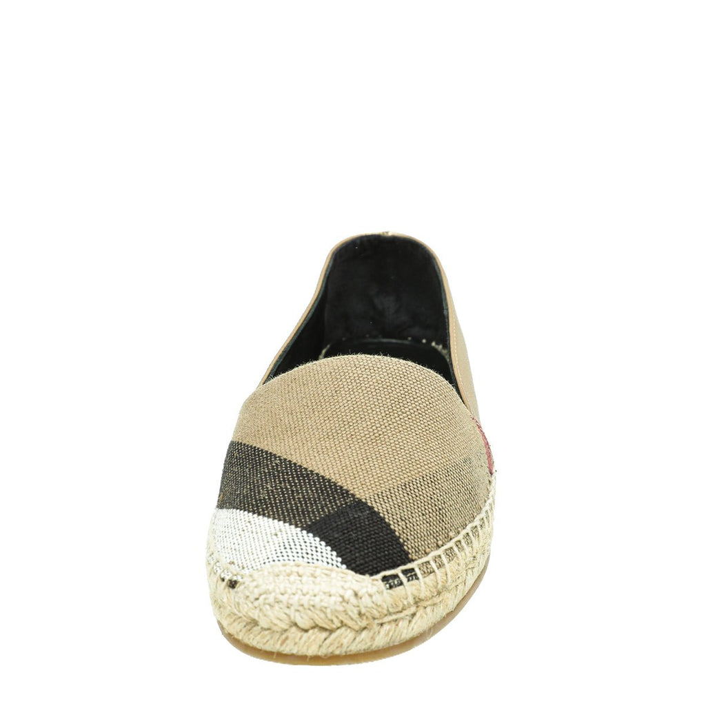 Burberry Metallic Gold Check Espadrille 40.5