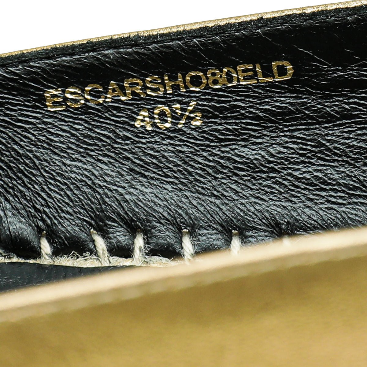 Burberry Metallic Gold Check Espadrille 40.5