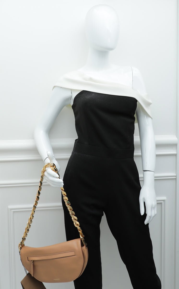 Burberry Modern Beige Soft Olympia Small Flap Chain Bag