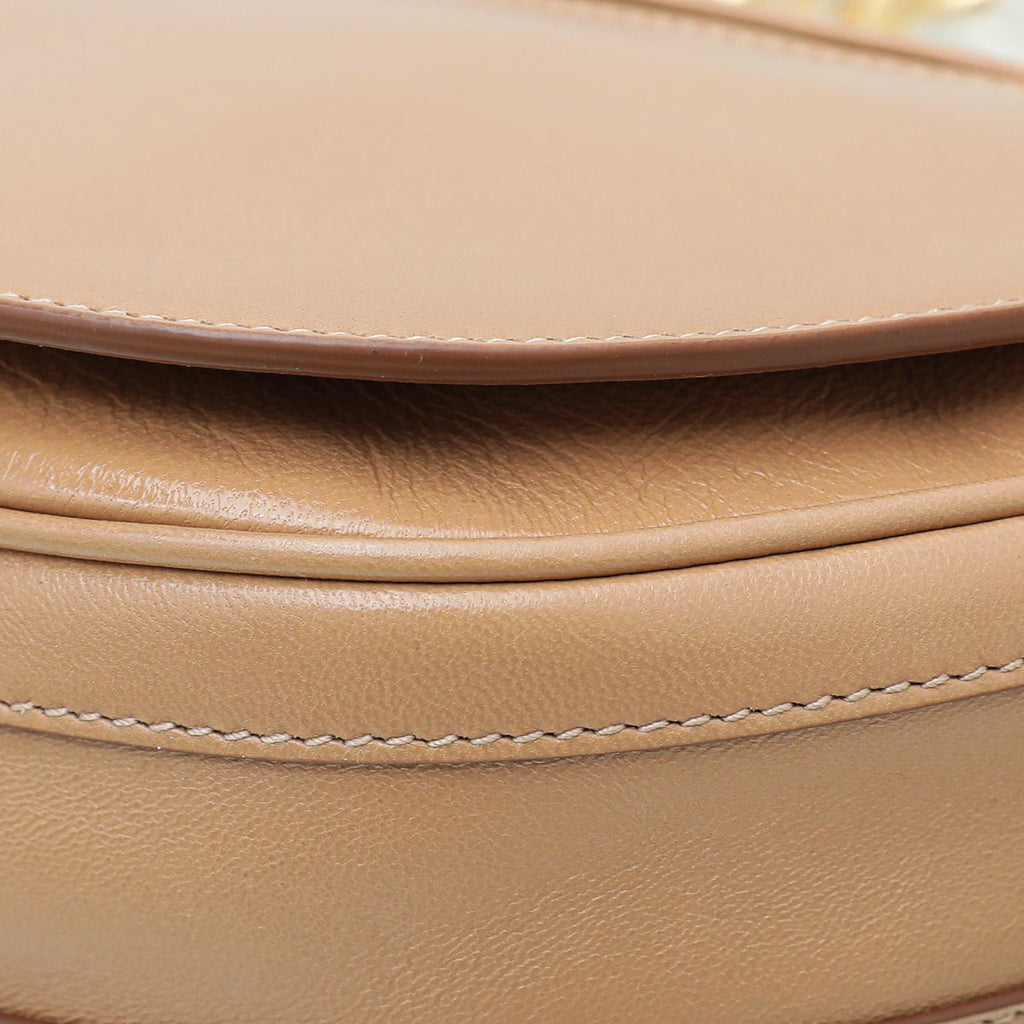 Burberry Modern Beige Soft Olympia Small Flap Chain Bag