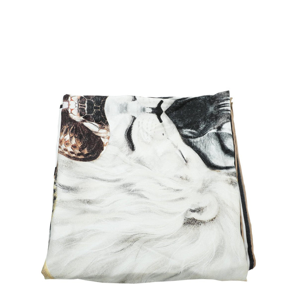 Burberry Multicolor Animalia Print Square Scarf
