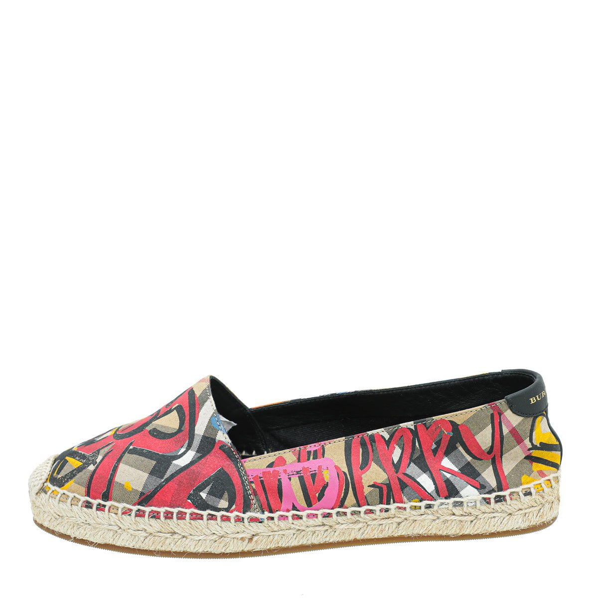 Burberry Multicolor Logo Print Espadrille 36