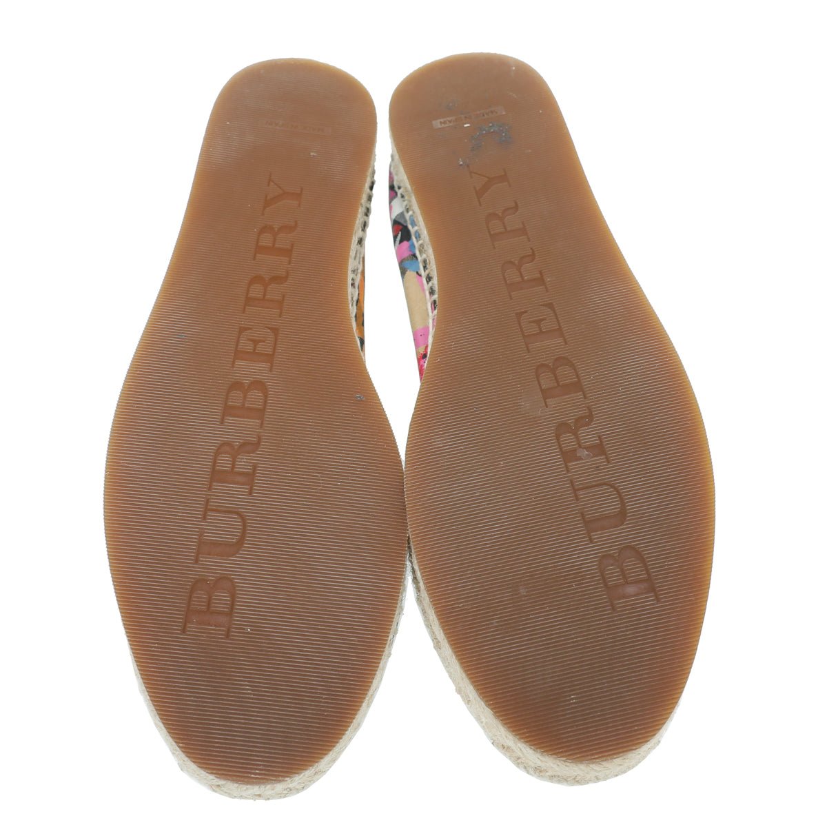 Burberry Multicolor Logo Print Espadrille 36