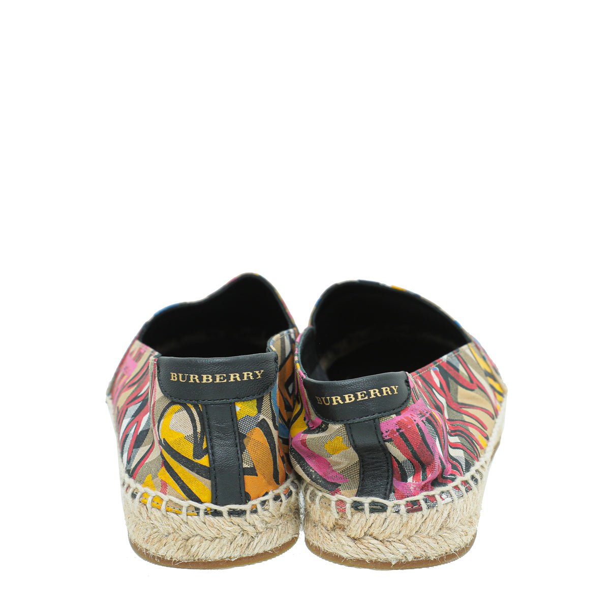 Burberry Multicolor Logo Print Espadrille 36