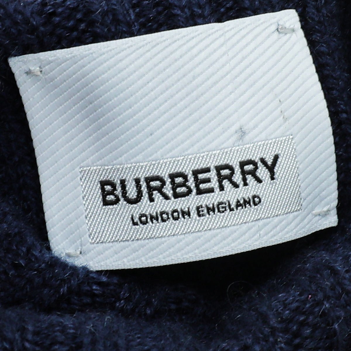 Burberry Navy Blue Cash Knit Gloves