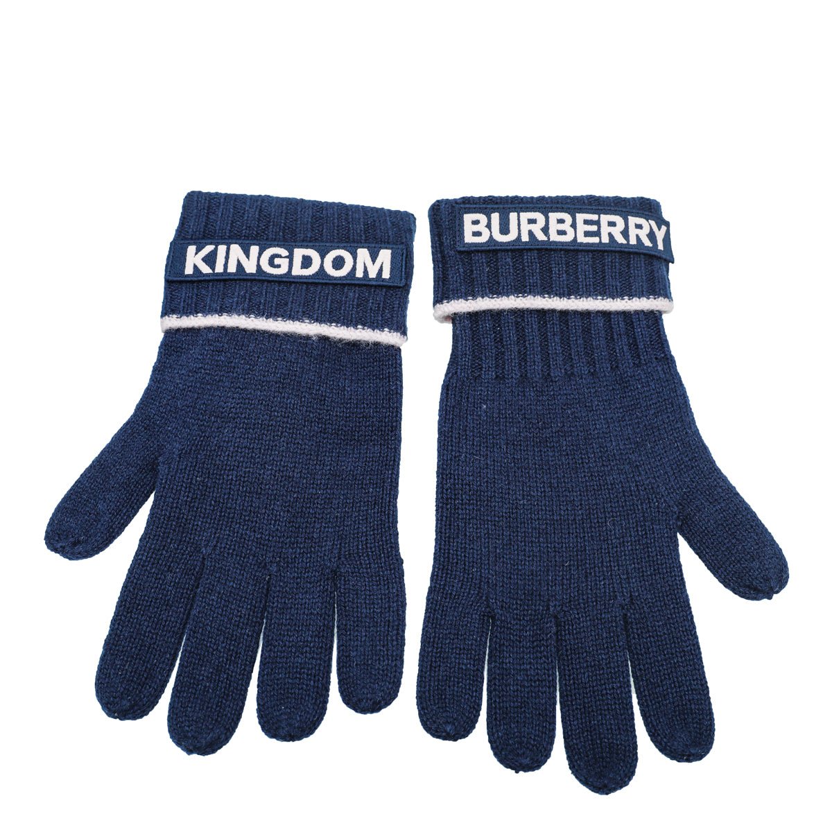 Burberry Navy Blue Cash Knit Gloves