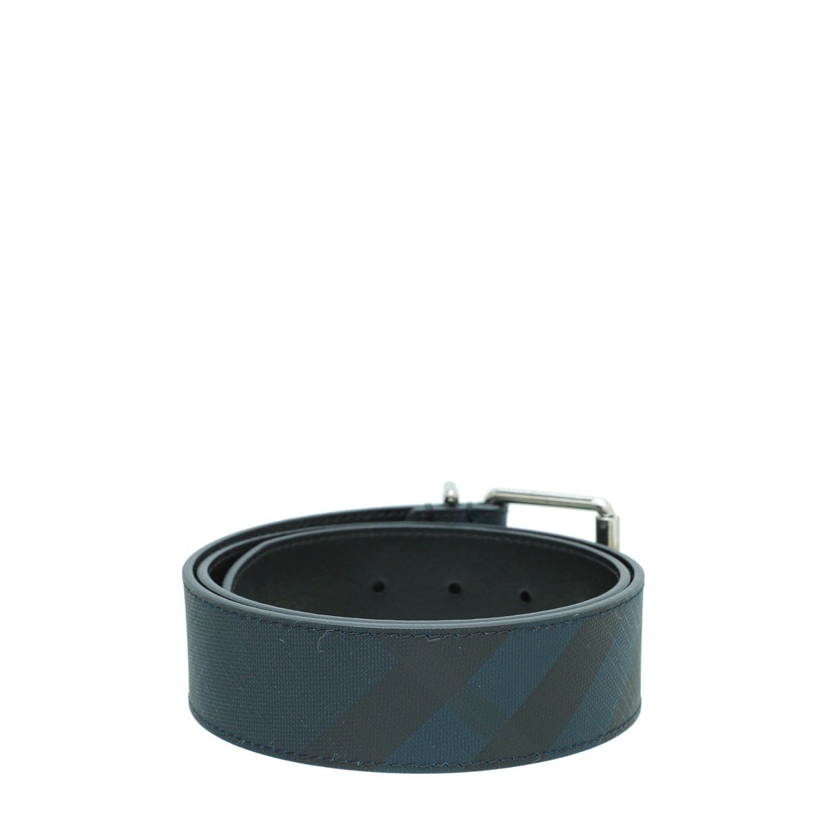 Burberry Navy Blue MACK40 Check Belt 32