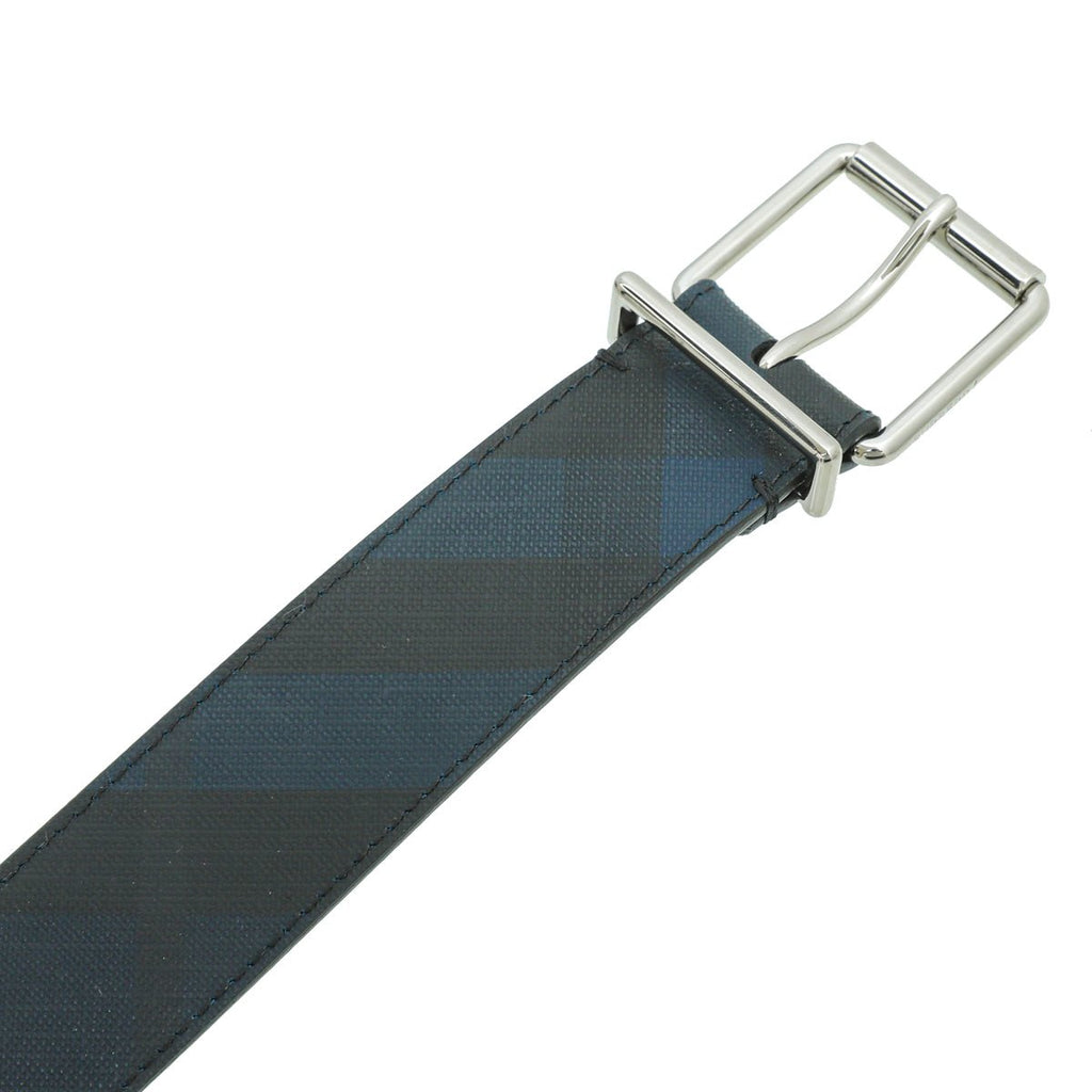 Burberry Navy Blue MACK40 Check Belt 32