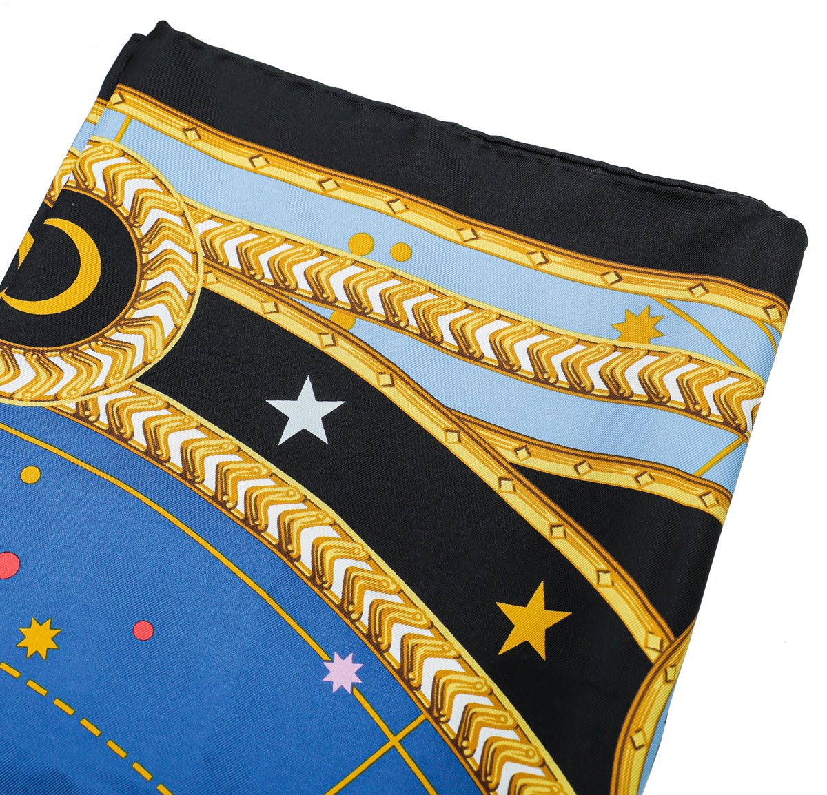 Burberry Oceanic Blue Astrological Square Silk Scarf