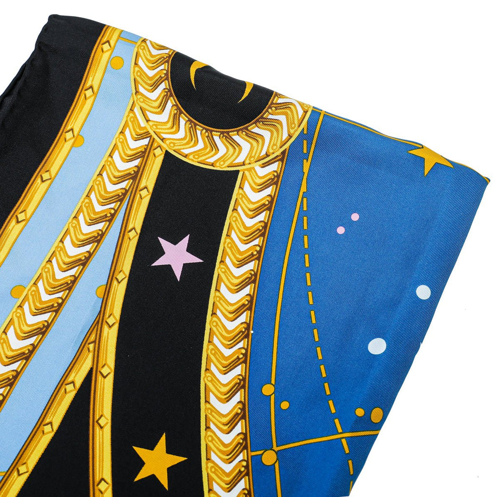 Burberry Oceanic Blue Astrological Square Silk Scarf