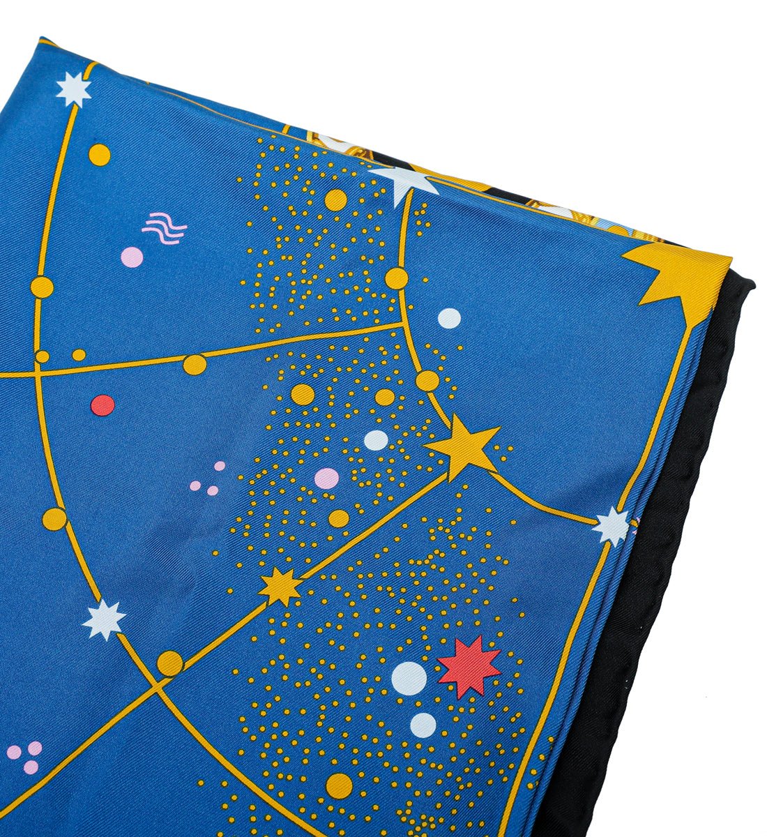 Burberry Oceanic Blue Astrological Square Silk Scarf
