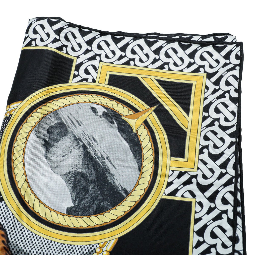 Burberry Oceanic Blue Deer Print Square Scarf