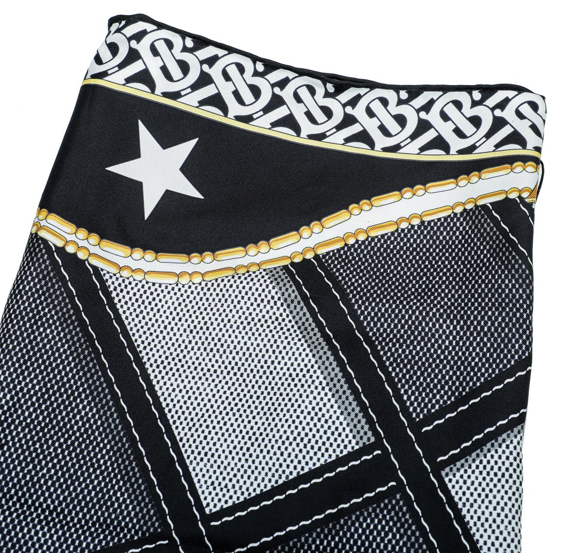Burberry Oceanic Blue Deer Print Square Scarf