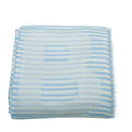 Burberry Pale Blue TB Logo Print Stripe Scarf