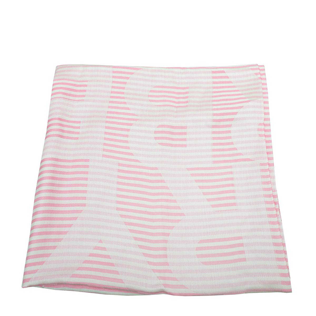 Burberry Peony Pink Logo Print Stripe Scarf