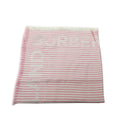Burberry Peony Pink Logo Print Stripe Scarf