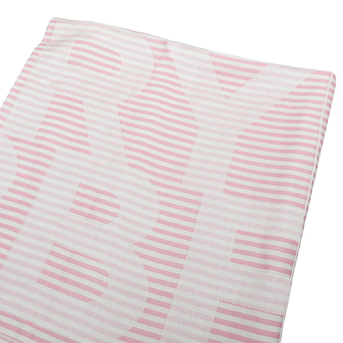 Burberry Peony Pink Logo Print Stripe Scarf