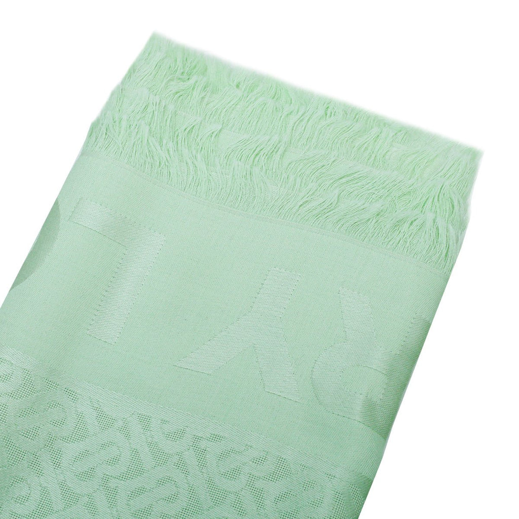 Burberry Pistachio TB Logo Print Scarf