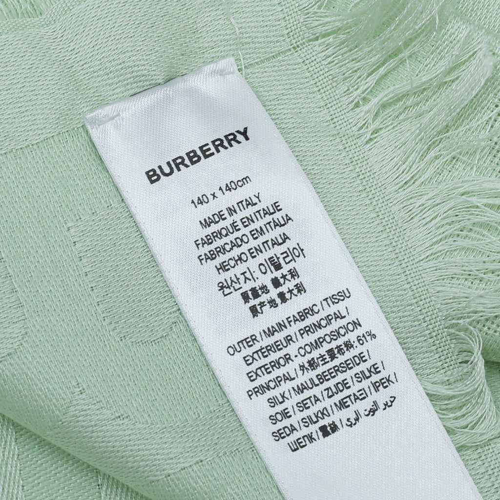 Burberry Pistachio TB Logo Print Scarf