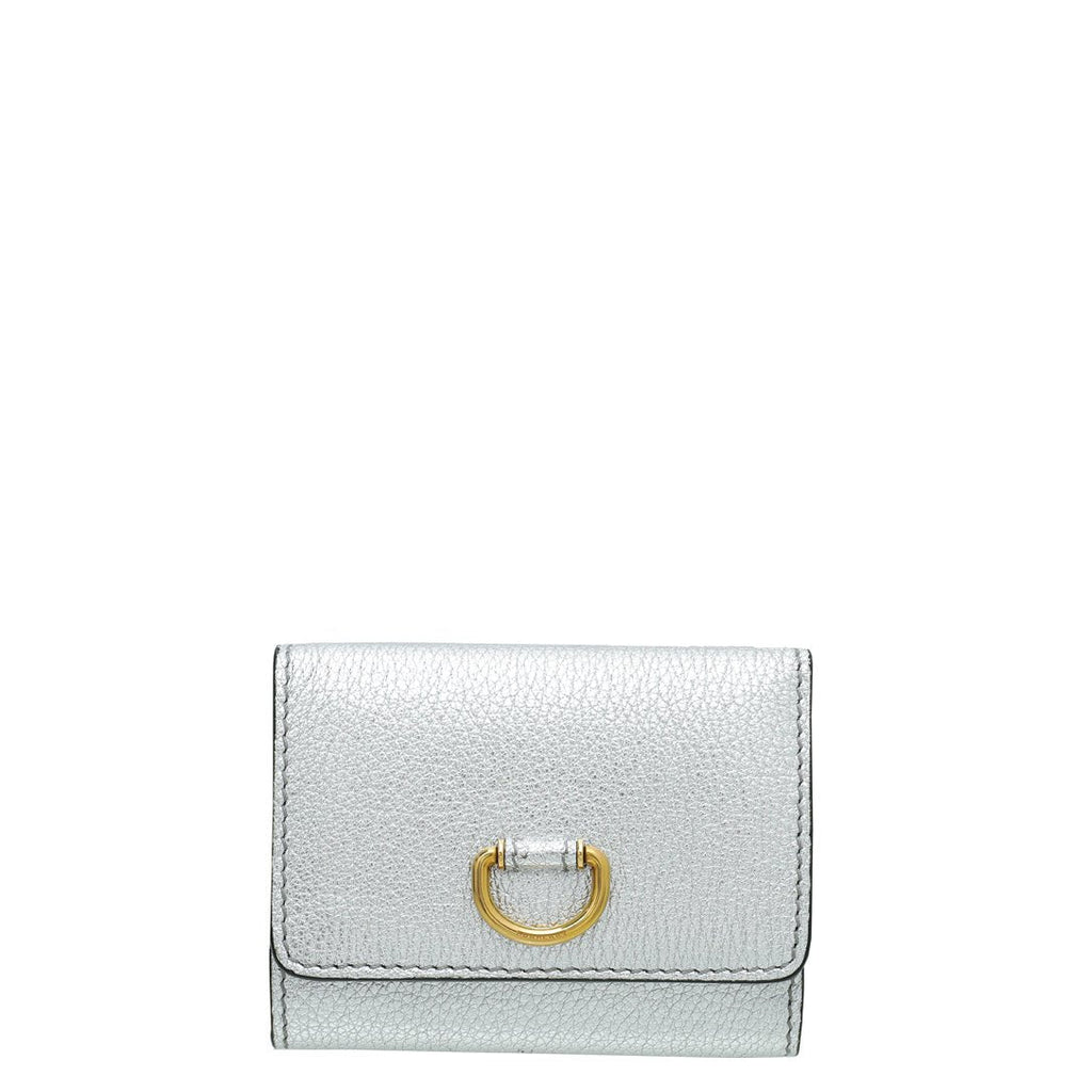 Burberry Silver D Ring Small Wallet