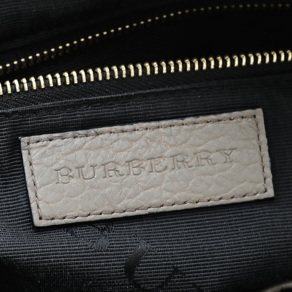 Burberry Taupe Heritage Grain Medium Orchard Bowling Bag