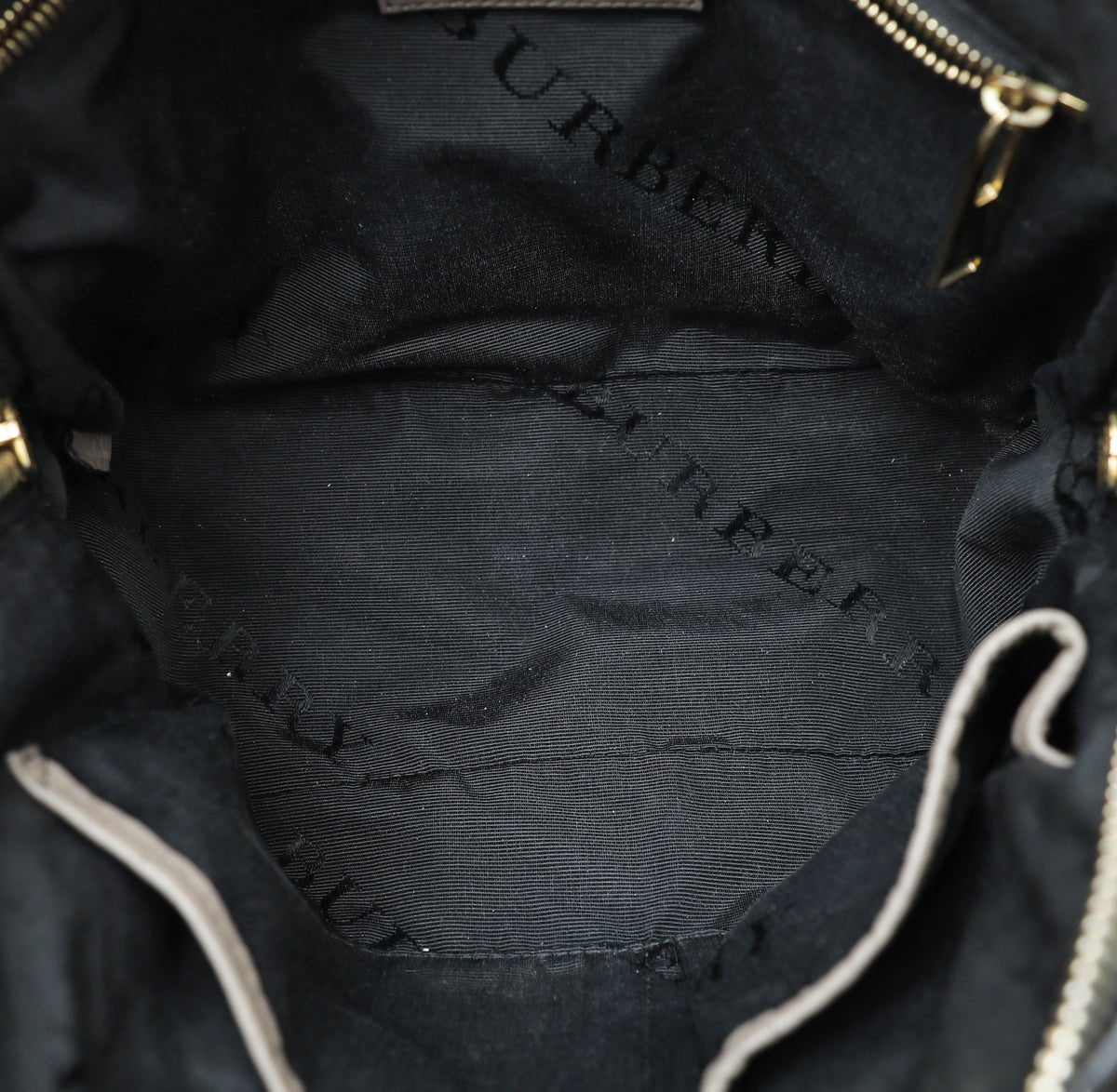 Burberry Taupe Heritage Grain Medium Orchard Bowling Bag