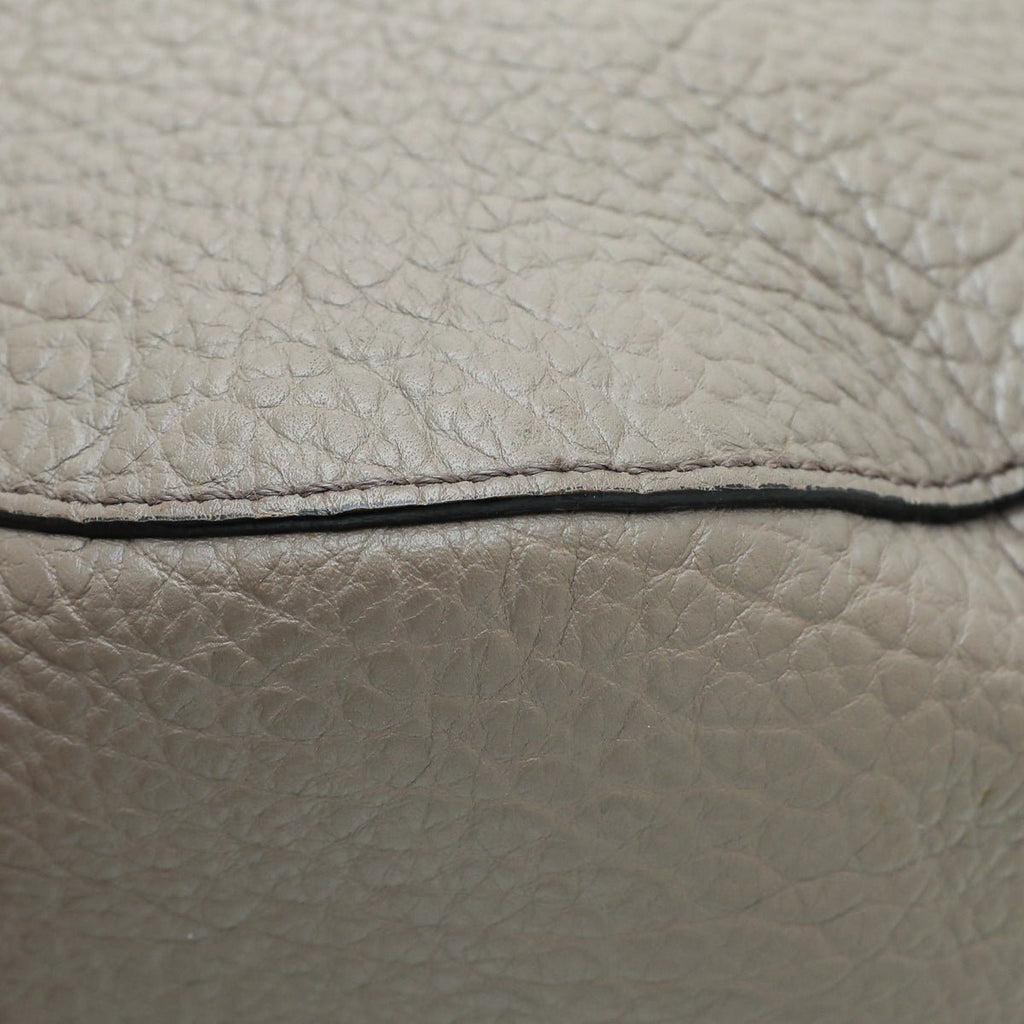 Burberry Taupe Heritage Grain Medium Orchard Bowling Bag