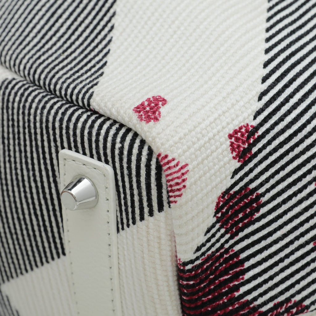 Burberry White Multicolor Confetti Heart Cantley Tote Bag