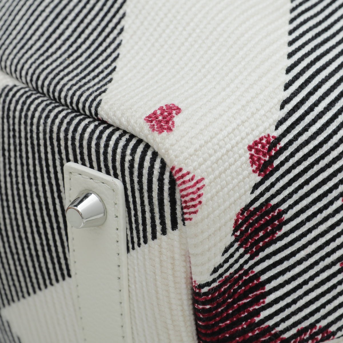 Burberry White Multicolor Confetti Heart Cantley Tote Bag
