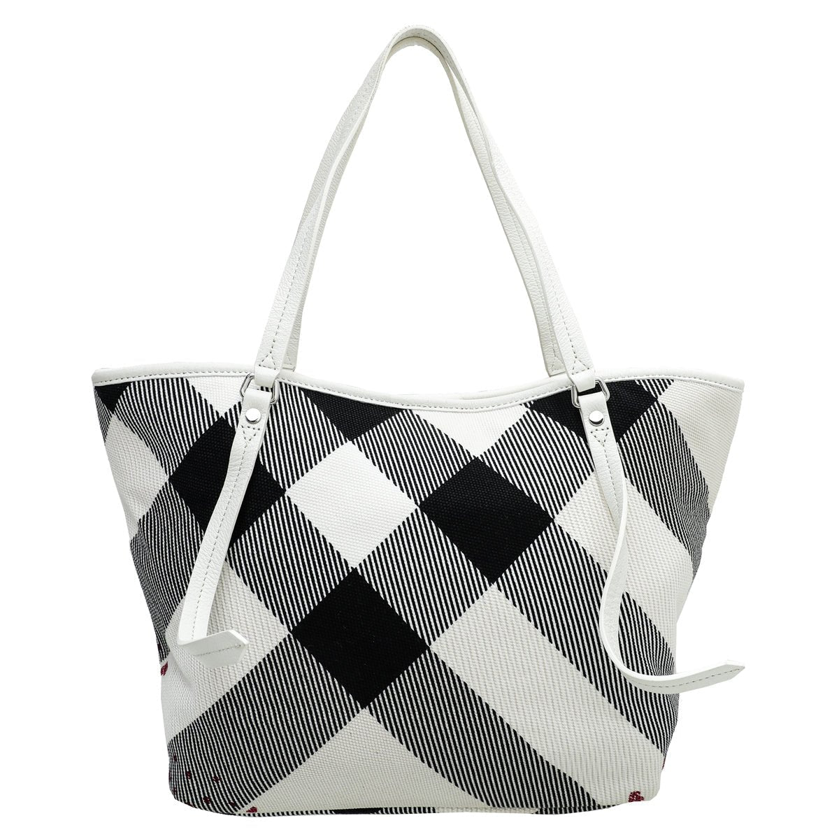 Burberry White Multicolor Confetti Heart Cantley Tote Bag