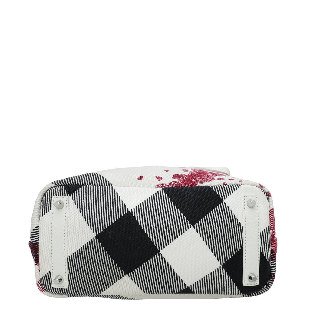 Burberry White Multicolor Confetti Heart Cantley Tote Bag