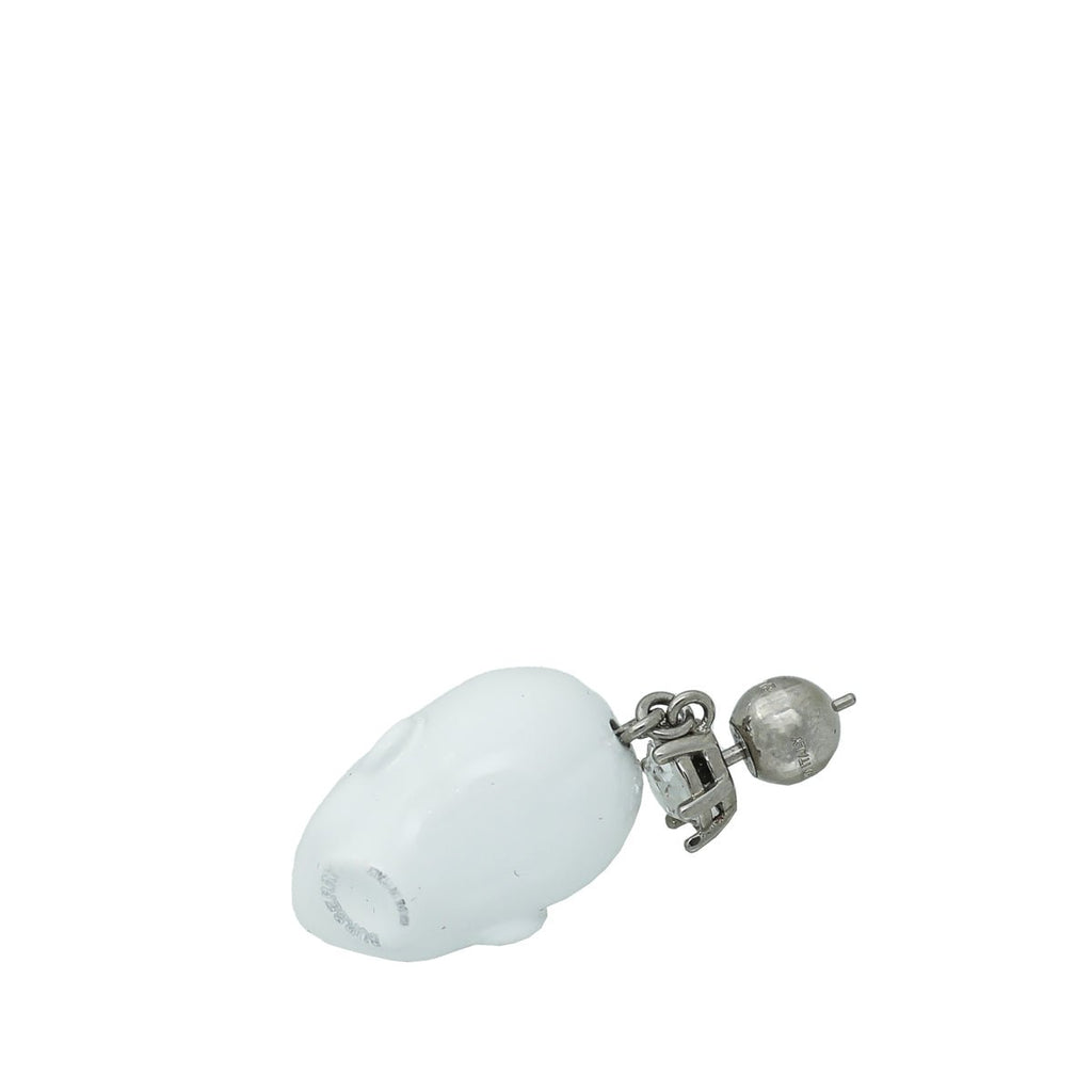 Burberry White Resin Doll Head Crystal Earrings