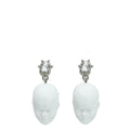 Burberry White Resin Doll Head Crystal Earrings