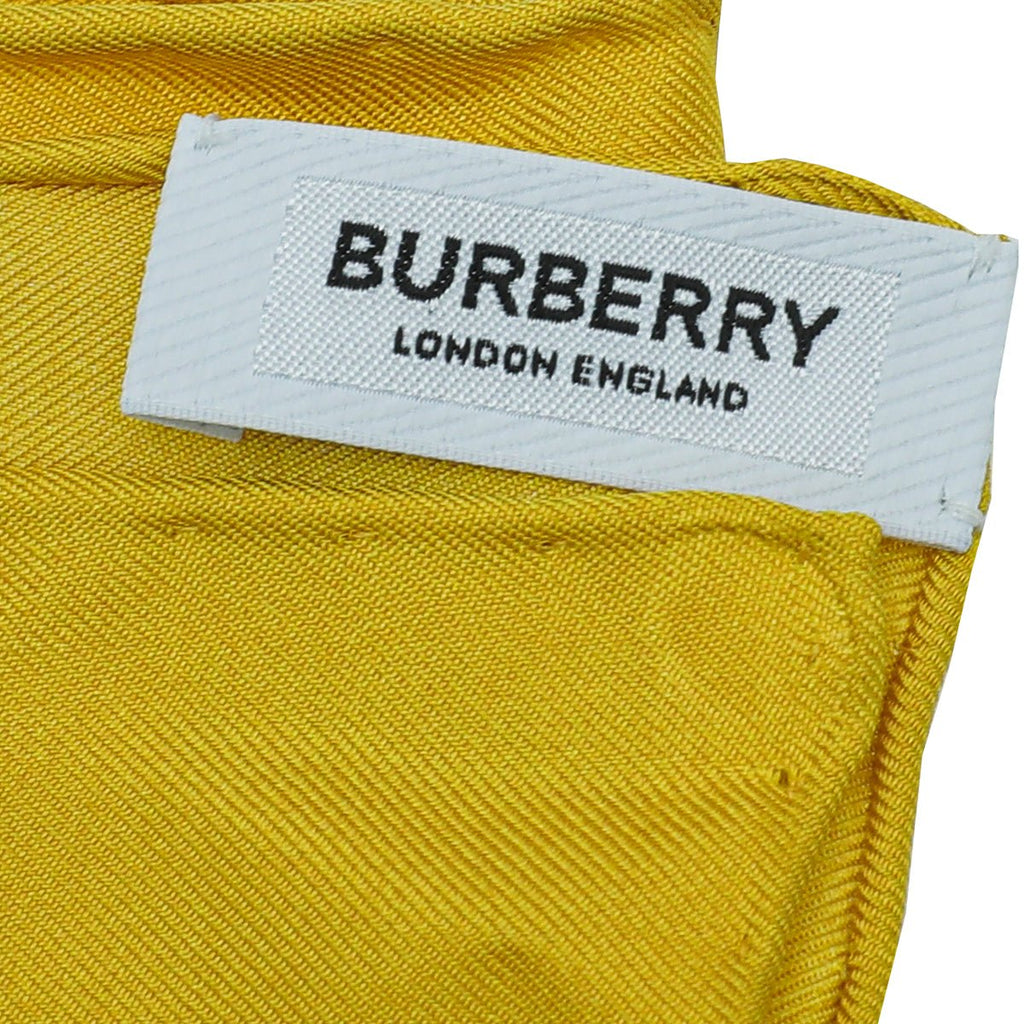 Burberry Yellow Botanical Study Print Silk Scarf
