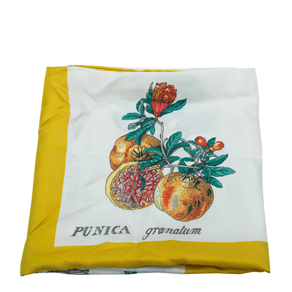 Burberry Yellow Botanical Study Print Silk Scarf