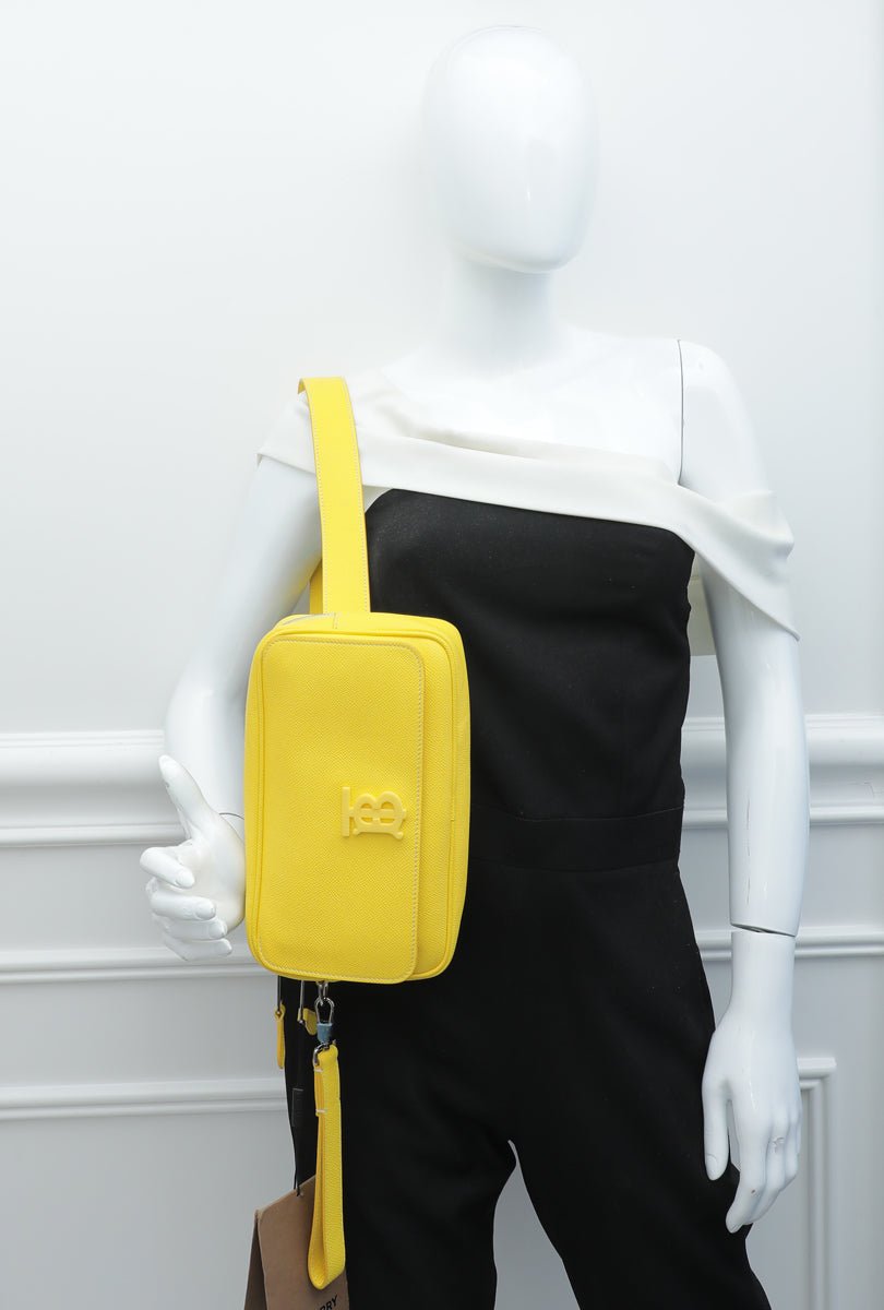 Burberry Yellow TB Logo Teddy Belt Bag