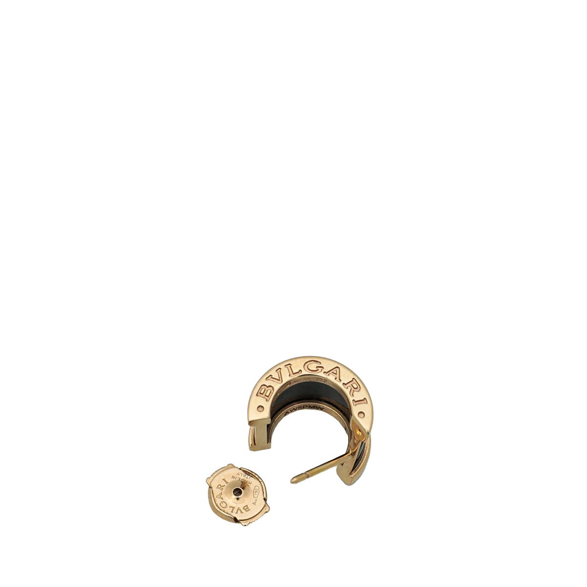 Bvlgari 18K Pink Gold Black Ceramic B.Zero 1 Earrings