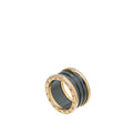 Bvlgari 18K Rose Gold Black Ceramic B Zero1 4 Band Ring 54