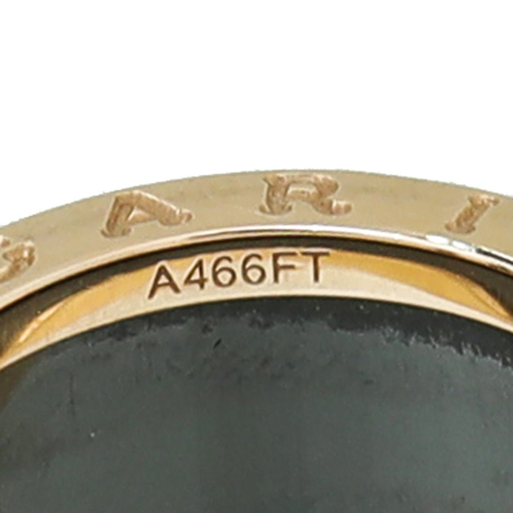 Bvlgari 18K Rose Gold Black Ceramic B.Zero 4 Band Ring 52