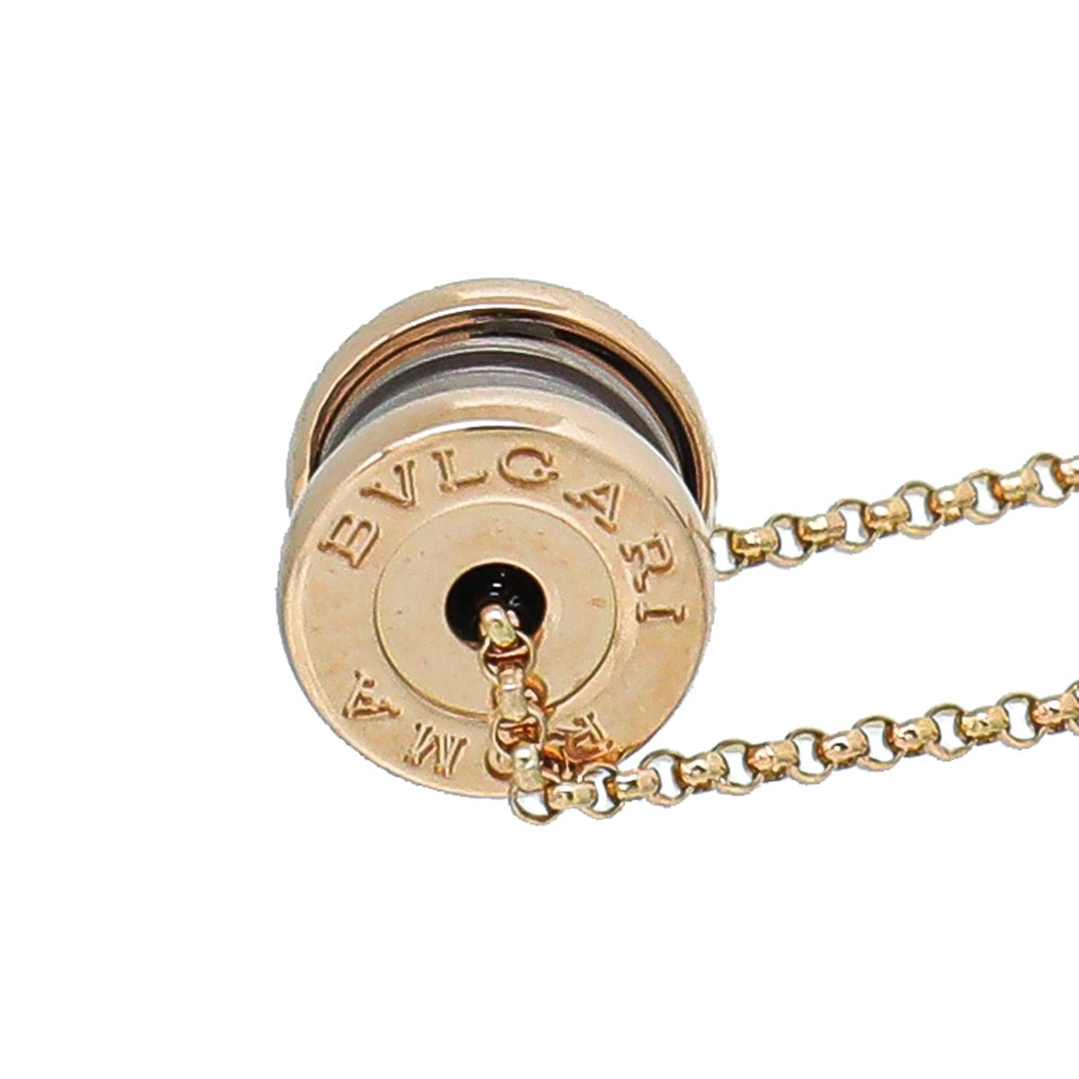 Bvlgari 18K Rose Gold Bronze Ceramic B Zero1 Necklace