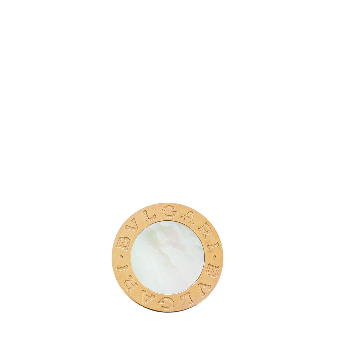 Bvlgari 18K Rose Gold Bvlgari MOP Ring 52