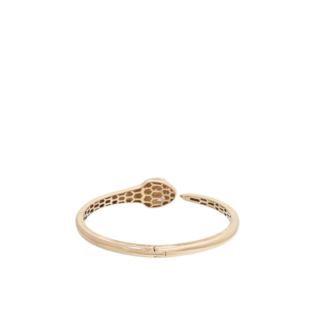 Bvlgari 18K Rose Gold Diamonds Serpenti Bracelet Medium
