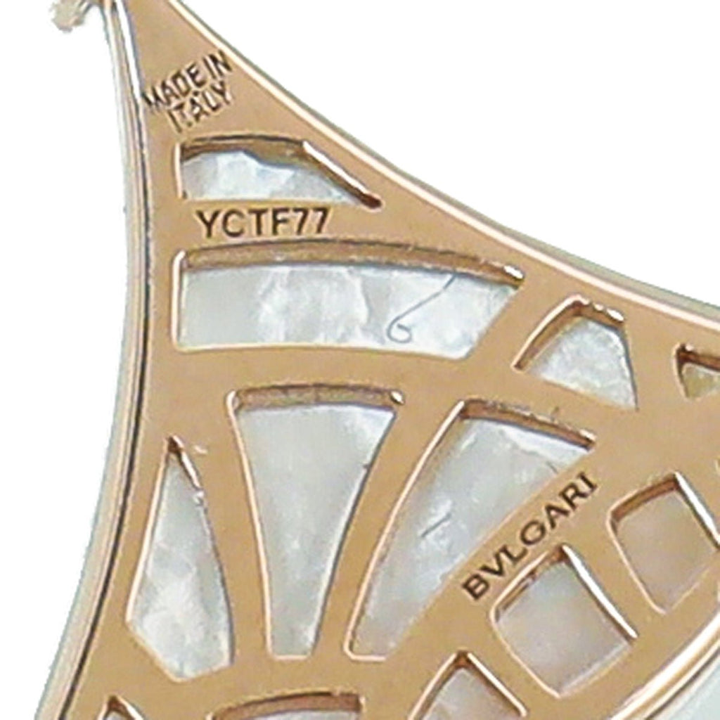 Bvlgari 18K Rose Gold MOP Diamond Diva's Dream Earrings
