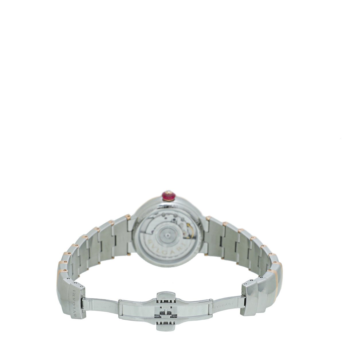 Bvlgari 18K Rose Gold Steel Diamond LVCEA 33mm Watch