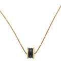 Bvlgari 18K Yellow Gold Black Ceramic B Zero Pendant Necklace