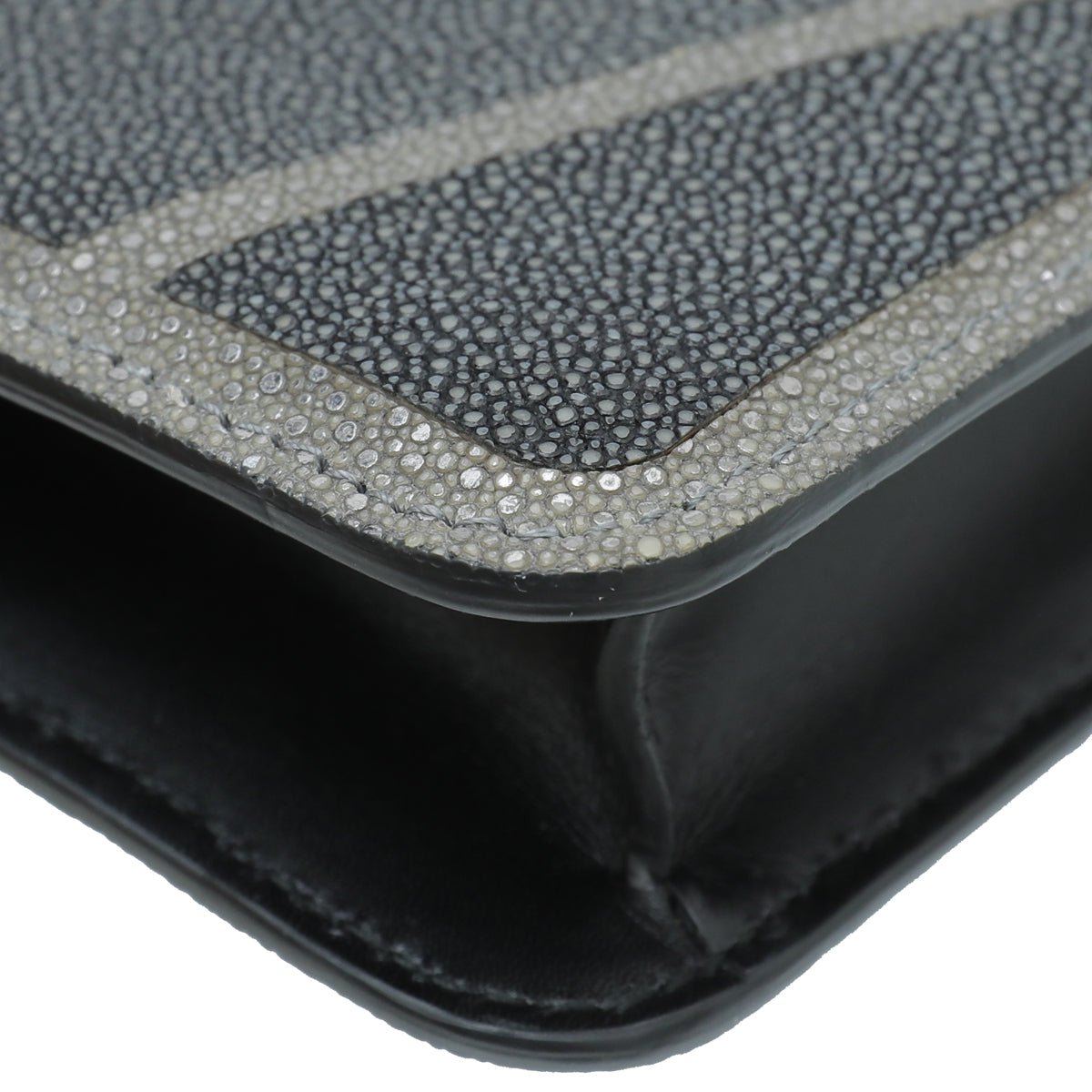 Bvlgari Bicolor Galuchat Serpenti Forever Chain Clutch