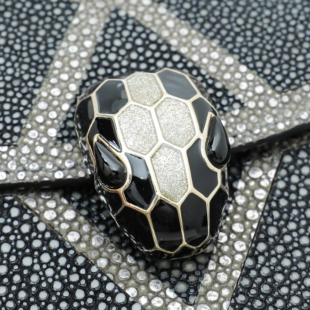 Bvlgari Bicolor Galuchat Serpenti Forever Chain Clutch
