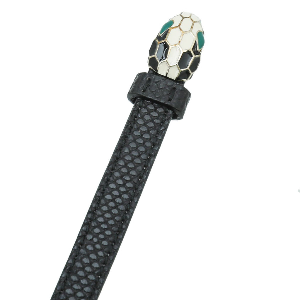 Bvlgari Black Karung Serpenti Forever Medium Bracelet